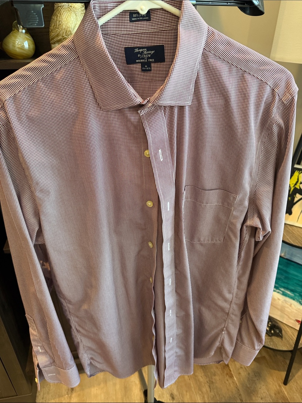 J. Crew Men's Burgundy Dress Shirt size Medium M